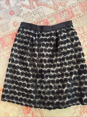 Pink tartan Black Rosette Overlay Skirt size 10!